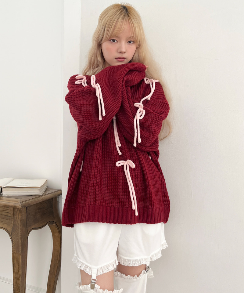 Lovely Ribbon Knit 詳細画像 レッド 23