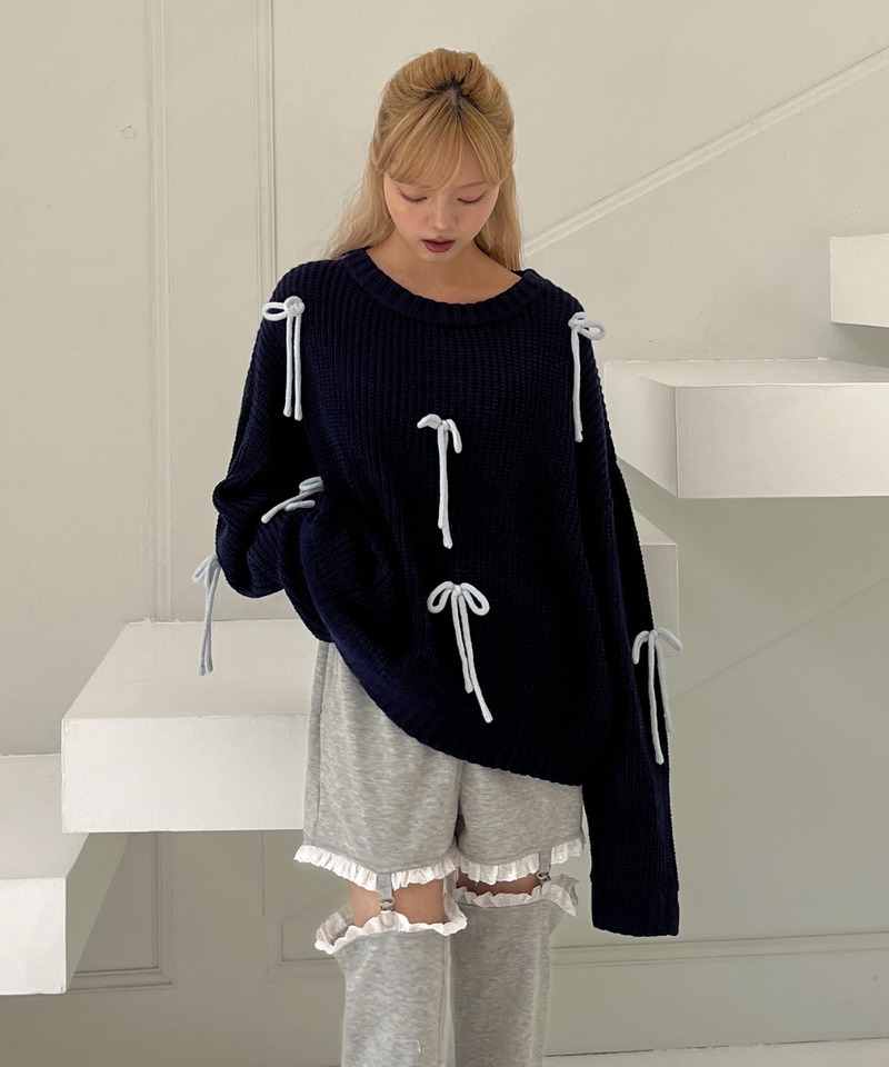 Lovely Ribbon Knit 詳細画像 ネイビー 27