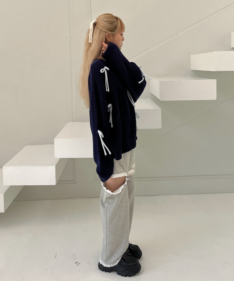 Lovely Ribbon Knit 詳細画像 ネイビー 28