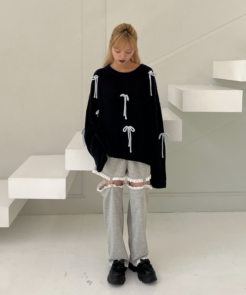 Lovely Ribbon Knit 詳細画像 ネイビー 5