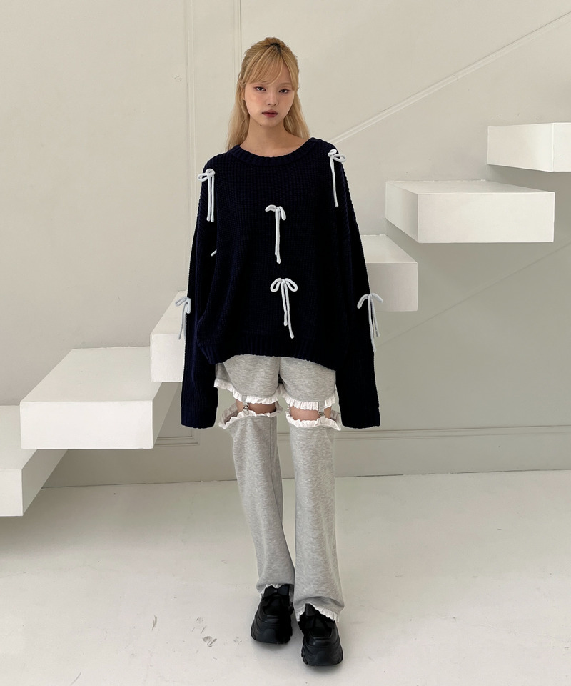 Lovely Ribbon Knit 詳細画像 ネイビー 6