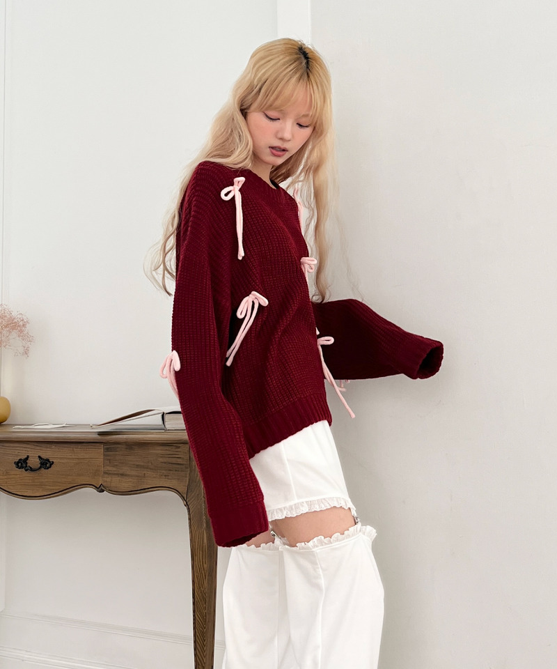 Lovely Ribbon Knit 詳細画像 レッド 21