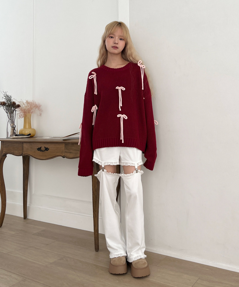 Lovely Ribbon Knit 詳細画像 レッド 25