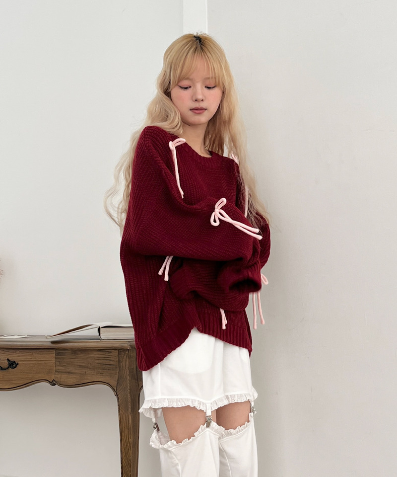 Lovely Ribbon Knit 詳細画像 レッド 9