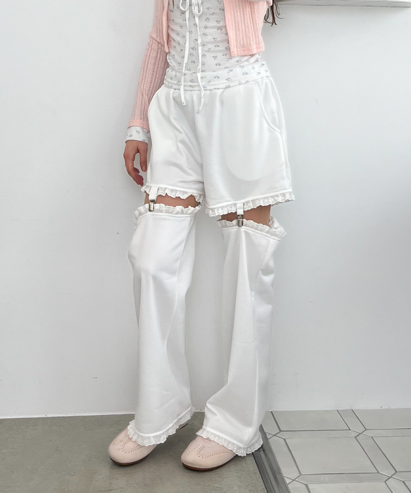 2Way Lace Pants 詳細画像 オフホワイト 3