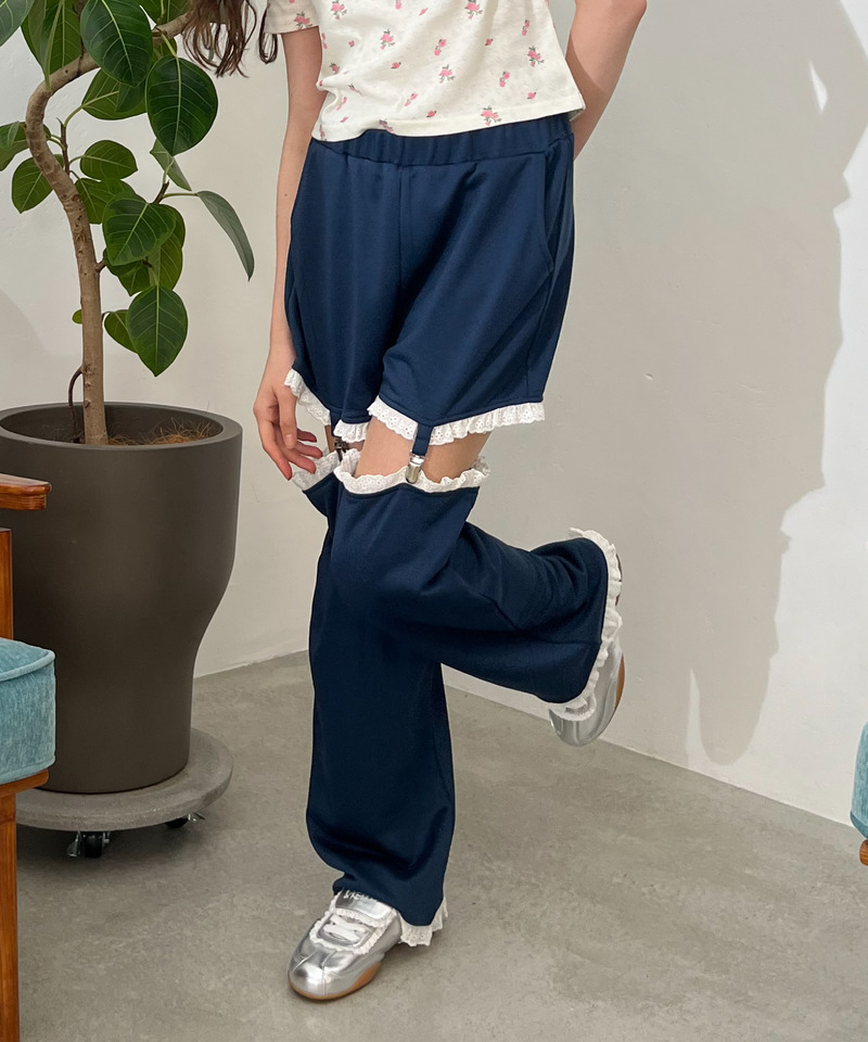 2Way Lace Pants 詳細画像 ネイビー 14