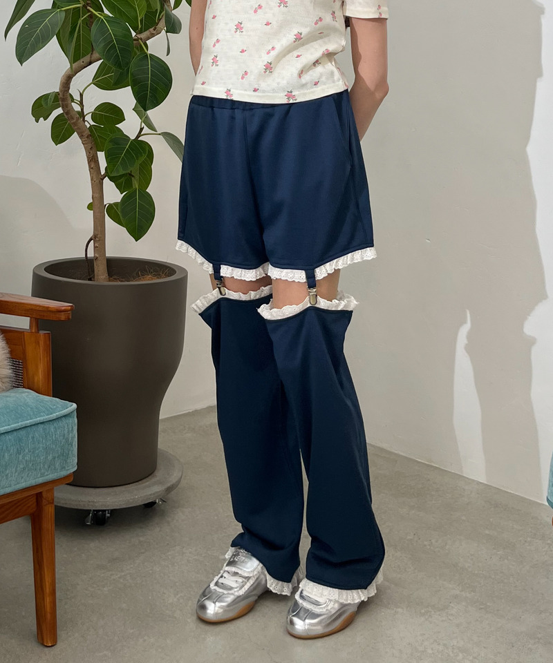 2Way Lace Pants 詳細画像 ネイビー 15