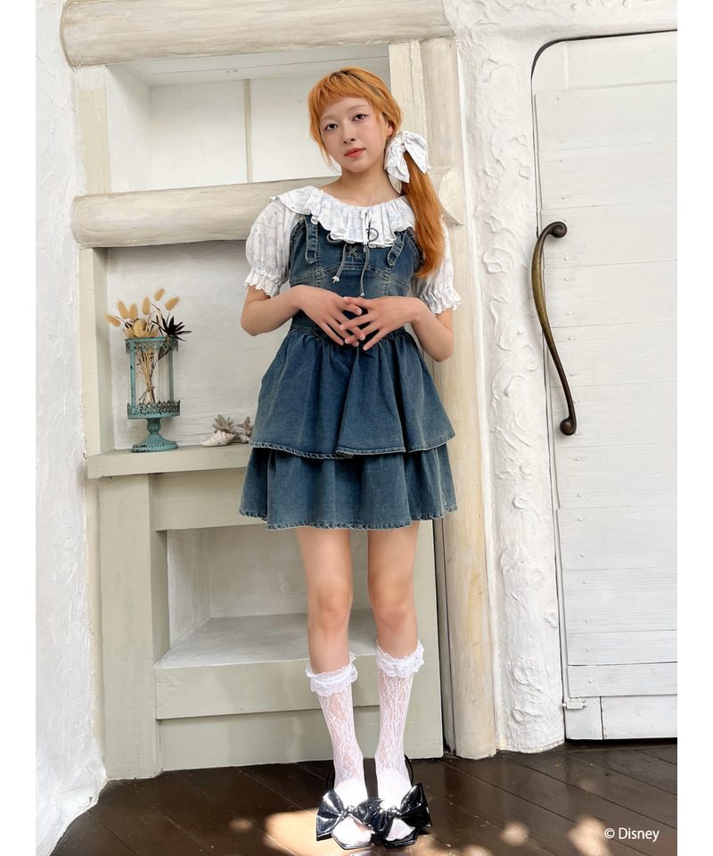 【Disney】ふしぎの国のアリス/トワル・ドゥ・ジュイSTYLEフリルブラウス 詳細画像 ブルー 19
