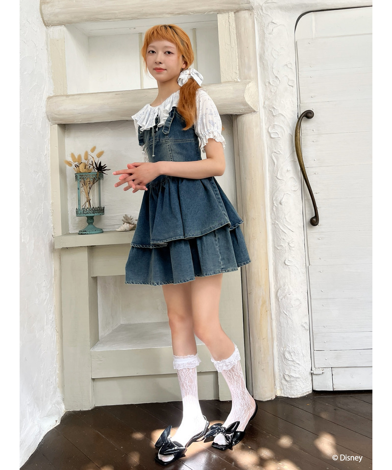 【Disney】ふしぎの国のアリス/トワル・ドゥ・ジュイSTYLEフリルブラウス 詳細画像 ブルー 20