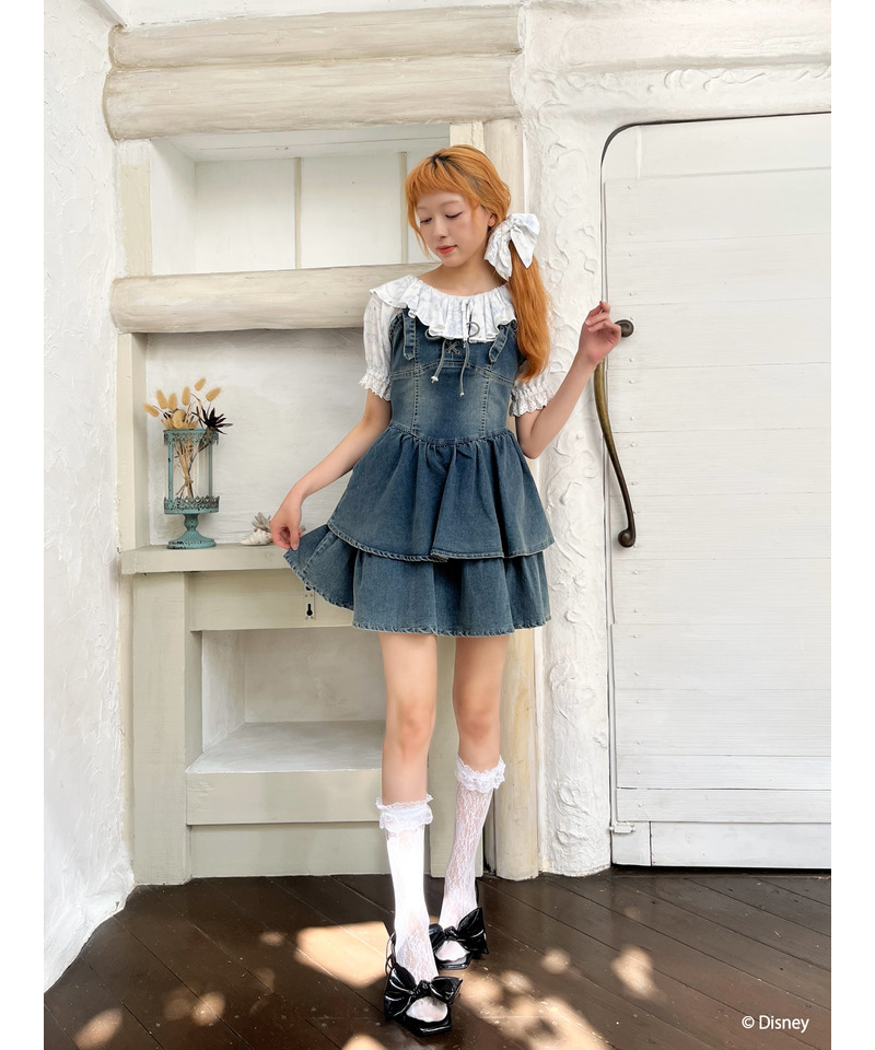 【Disney】ふしぎの国のアリス/トワル・ドゥ・ジュイSTYLEフリルブラウス 詳細画像 ブルー 21