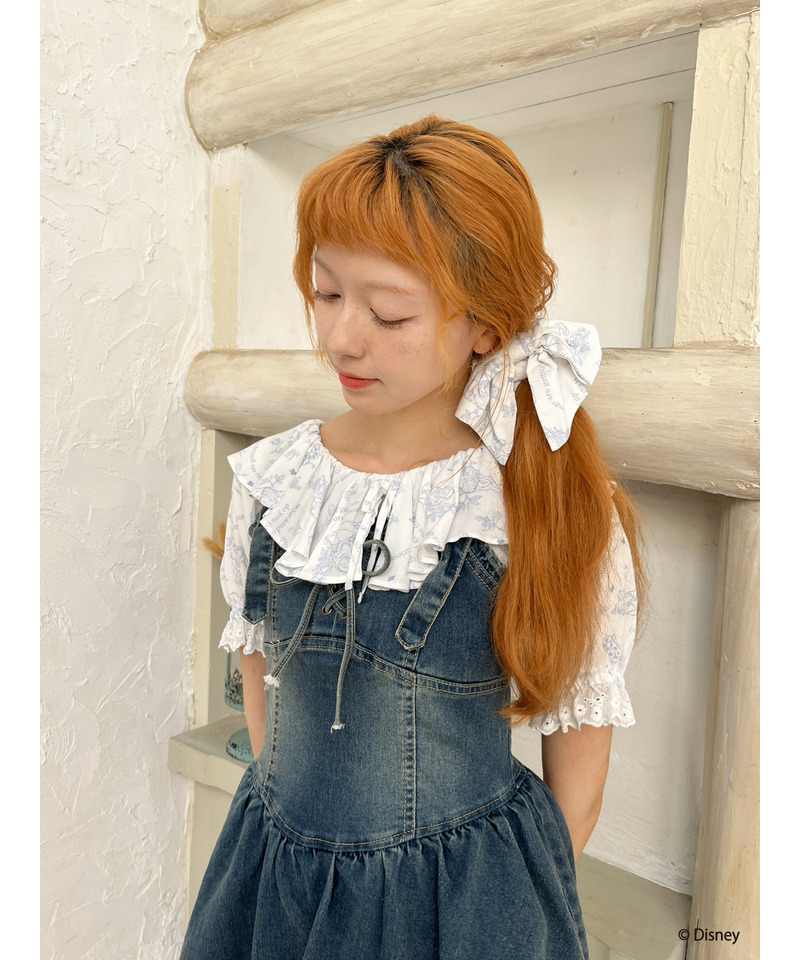 【Disney】ふしぎの国のアリス/トワル・ドゥ・ジュイSTYLEフリルブラウス 詳細画像 ブルー 5