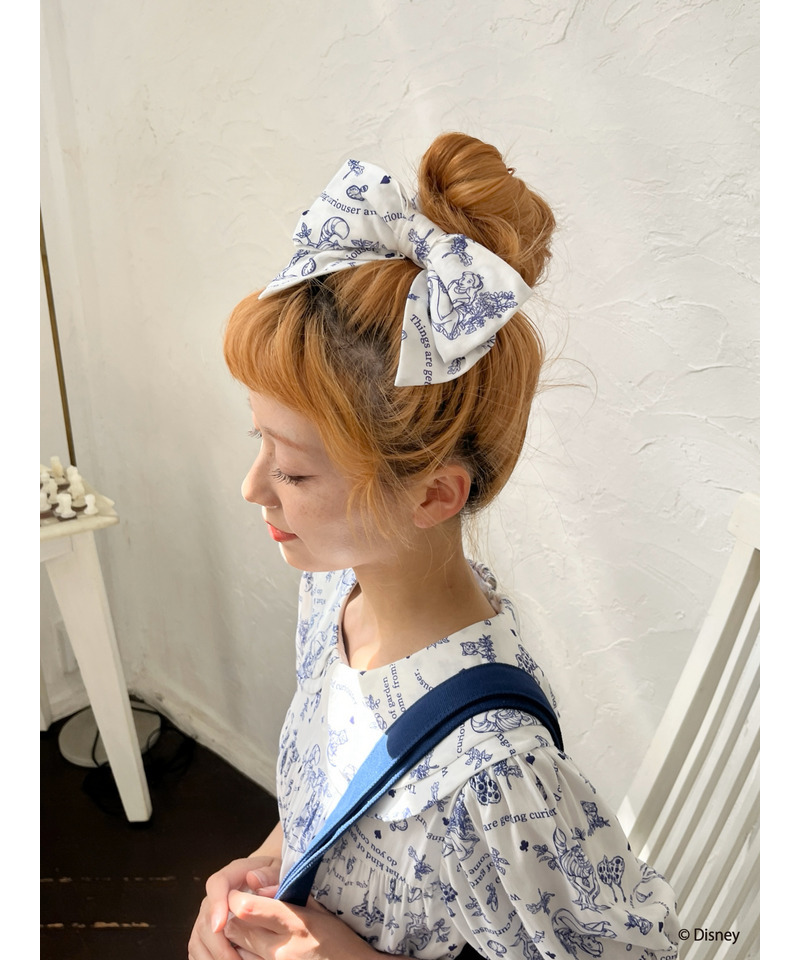 【Disney】ふしぎの国のアリス/トワル・ドゥ・ジュイSTYLEリボンシュシュ 詳細画像 ネイビー 4