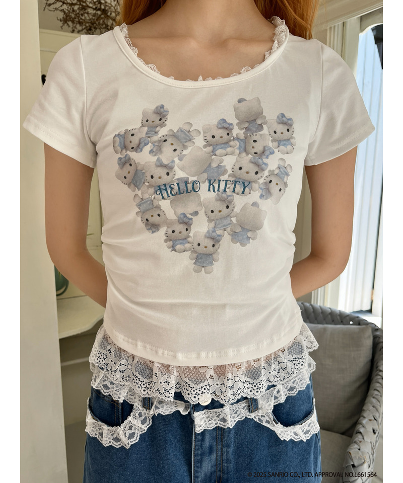 ANGEL【HELLO KITTY】HEART TEE  詳細画像 ブルー系 1