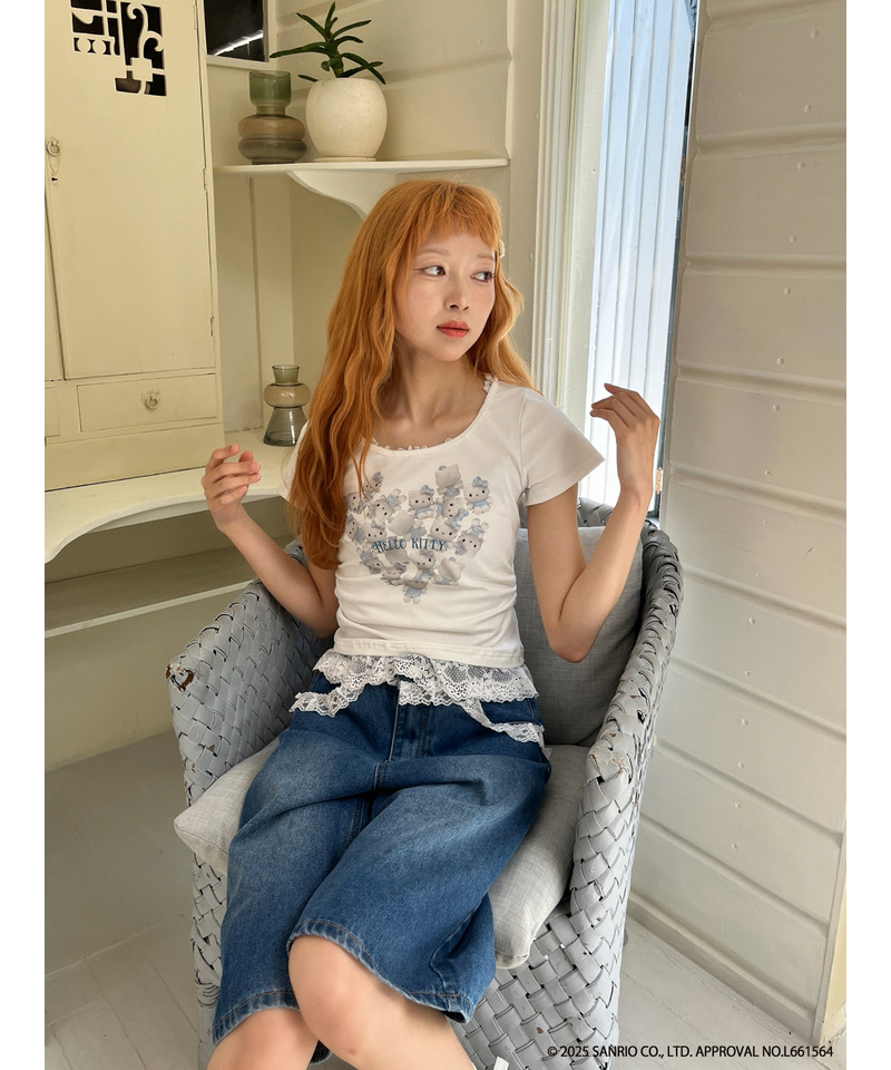 ANGEL【HELLO KITTY】HEART TEE  詳細画像 ブルー系 19
