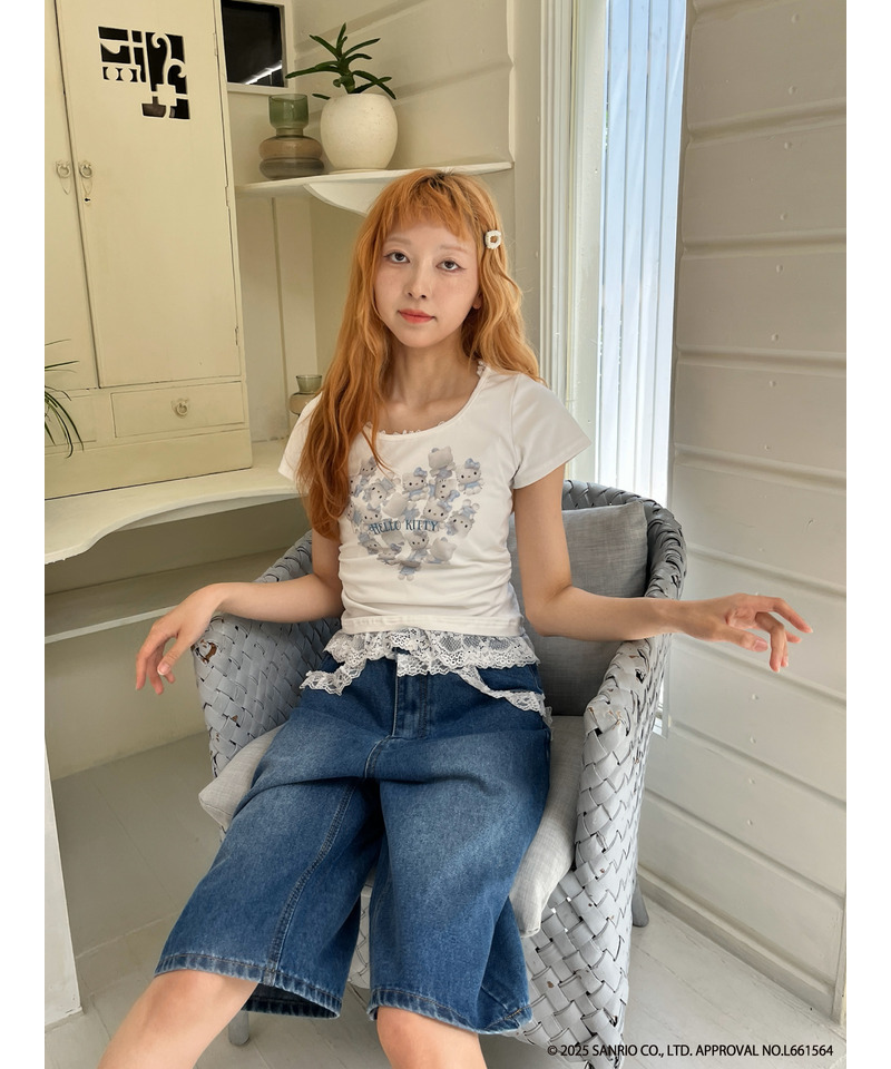 ANGEL【HELLO KITTY】HEART TEE  詳細画像 ブルー系 24