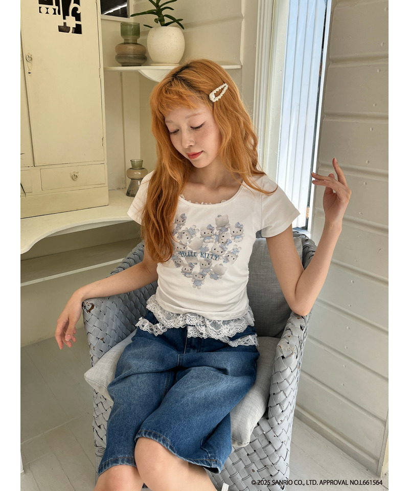 ANGEL【HELLO KITTY】HEART TEE  詳細画像 ブルー系 7