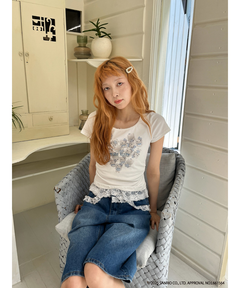 ANGEL【HELLO KITTY】HEART TEE  詳細画像 ブルー系 8