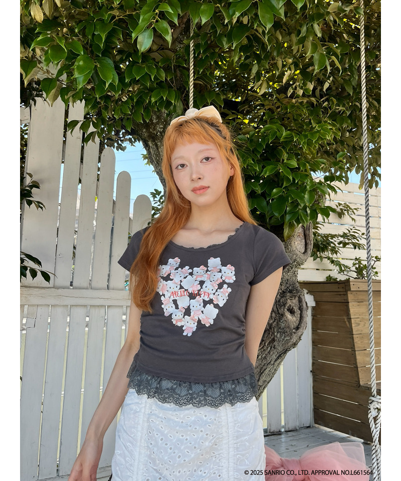 ANGEL【HELLO KITTY】HEART TEE  詳細画像 ブラック系 11