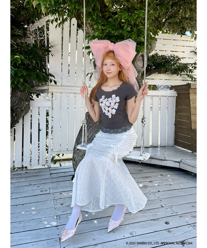ANGEL【HELLO KITTY】HEART TEE  詳細画像 ブラック系 13