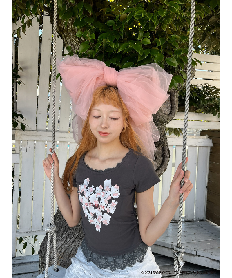 ANGEL【HELLO KITTY】HEART TEE  詳細画像 ブラック系 4