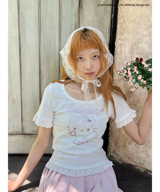 ANGEL【HELLO KITTY】 RHINESTONE TEE 