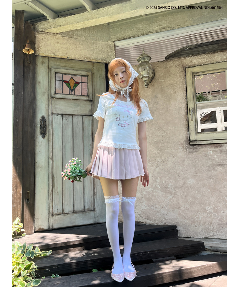 ANGEL【HELLO KITTY】 RHINESTONE TEE  詳細画像 オフホワイト 19