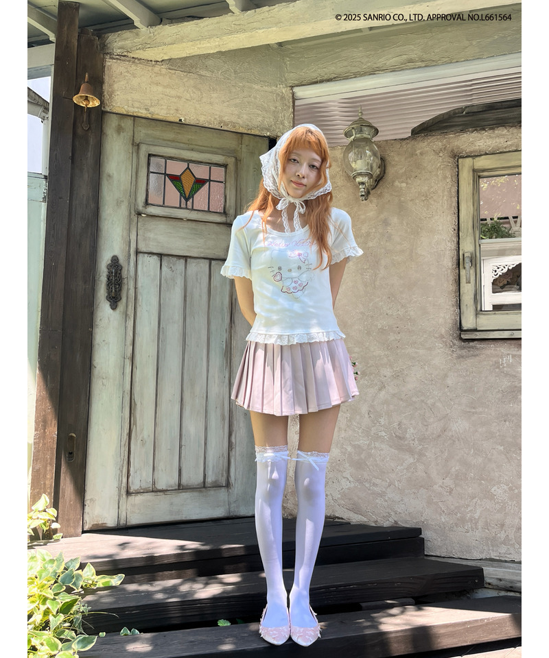 ANGEL【HELLO KITTY】 RHINESTONE TEE  詳細画像 オフホワイト 20