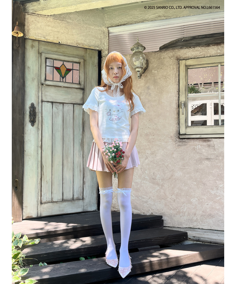 ANGEL【HELLO KITTY】 RHINESTONE TEE  詳細画像 オフホワイト 23