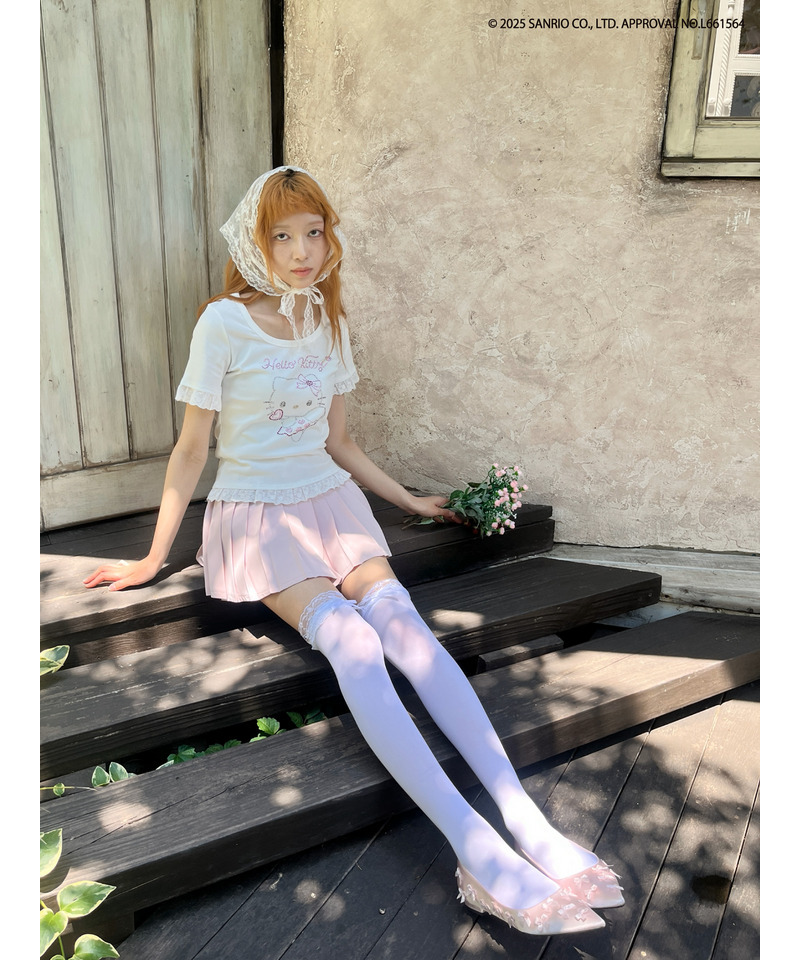 ANGEL【HELLO KITTY】 RHINESTONE TEE  詳細画像 オフホワイト 6