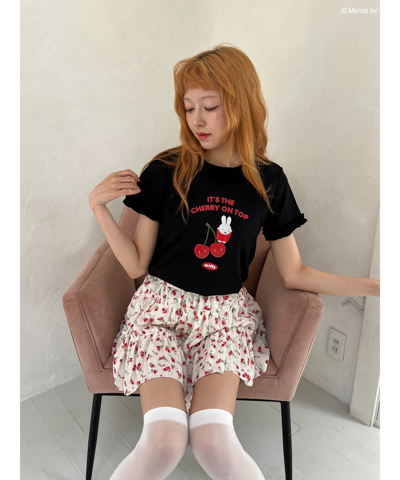 【miffy】Cherry TEE 詳細画像 ブラック 3