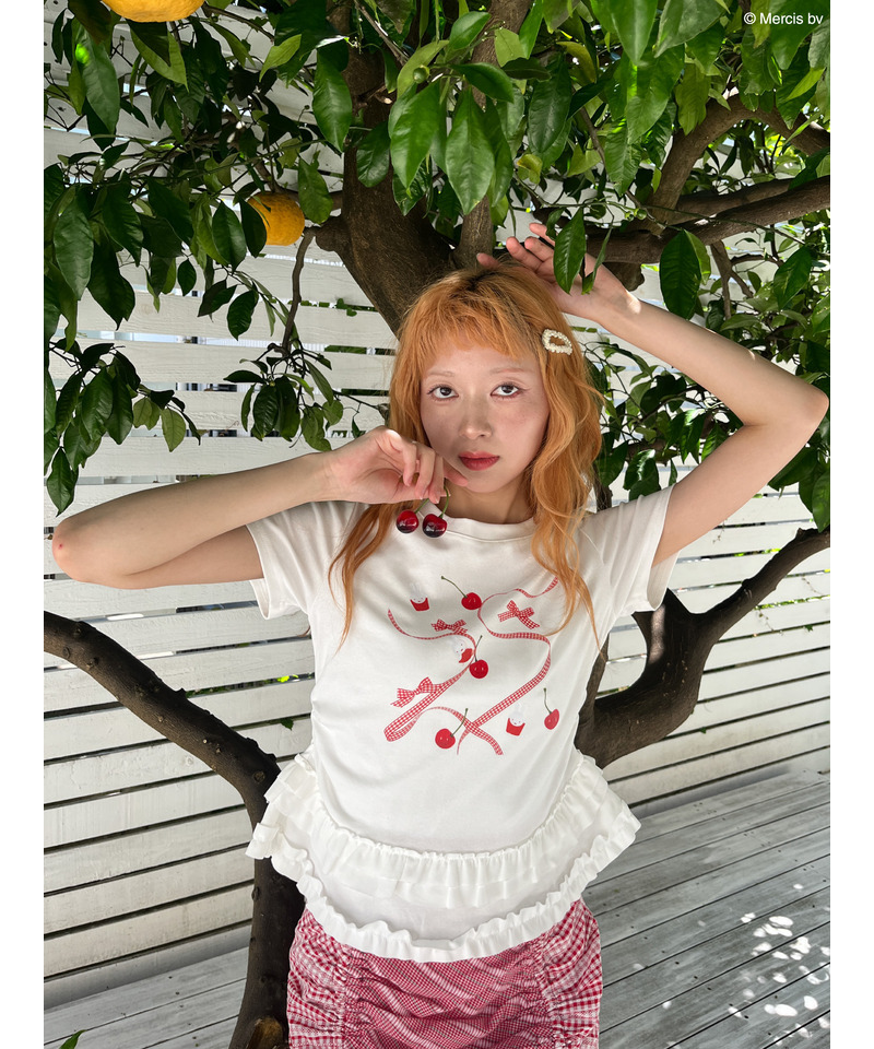 【miffy】Lovely Ribbon TEE 詳細画像 オフホワイト 5