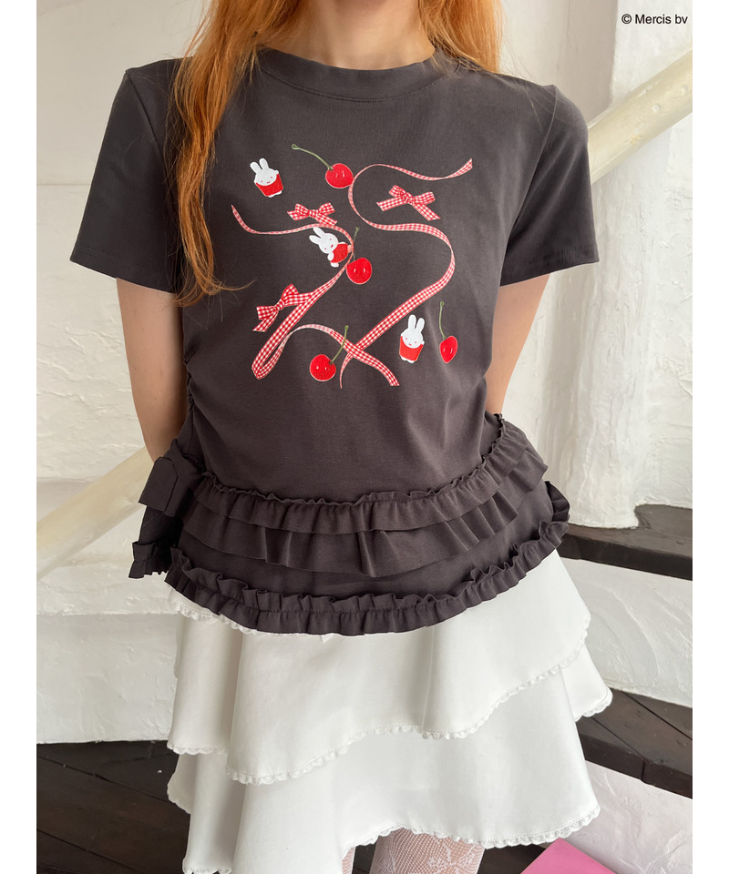 【miffy】Lovely Ribbon TEE 詳細画像 ブラック系 1