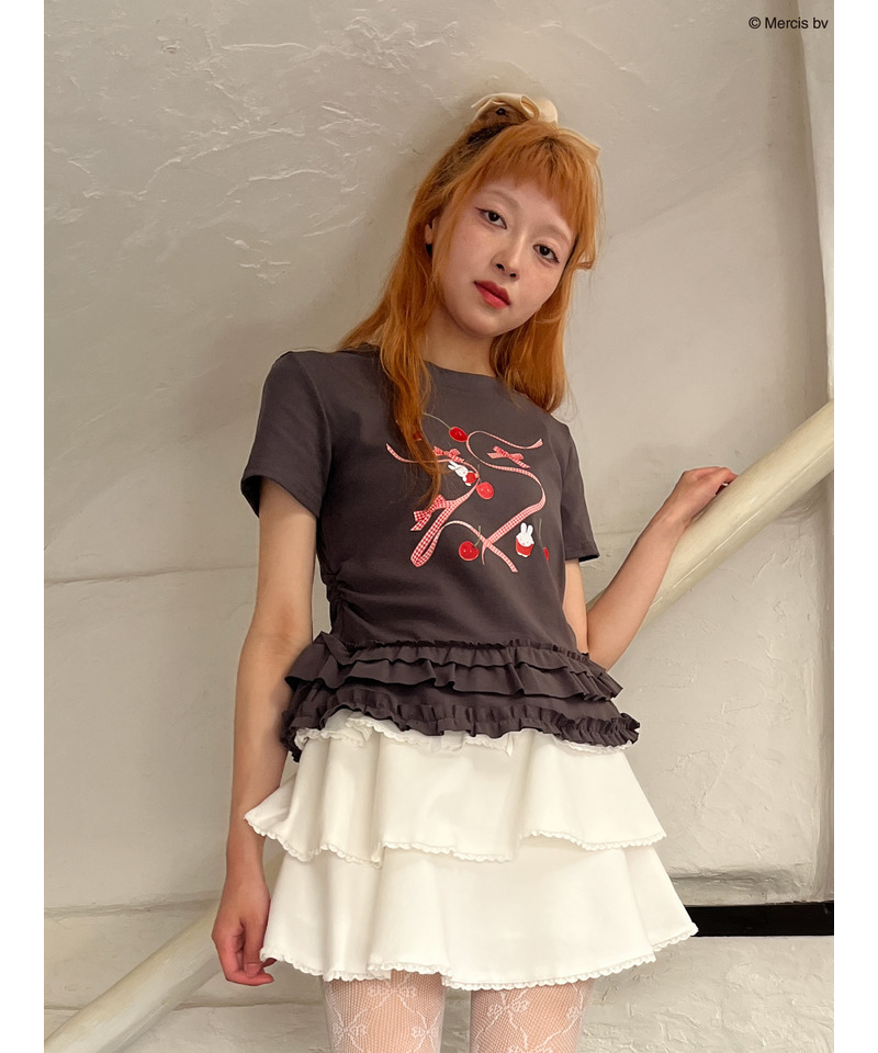 【miffy】Lovely Ribbon TEE 詳細画像 ブラック系 2