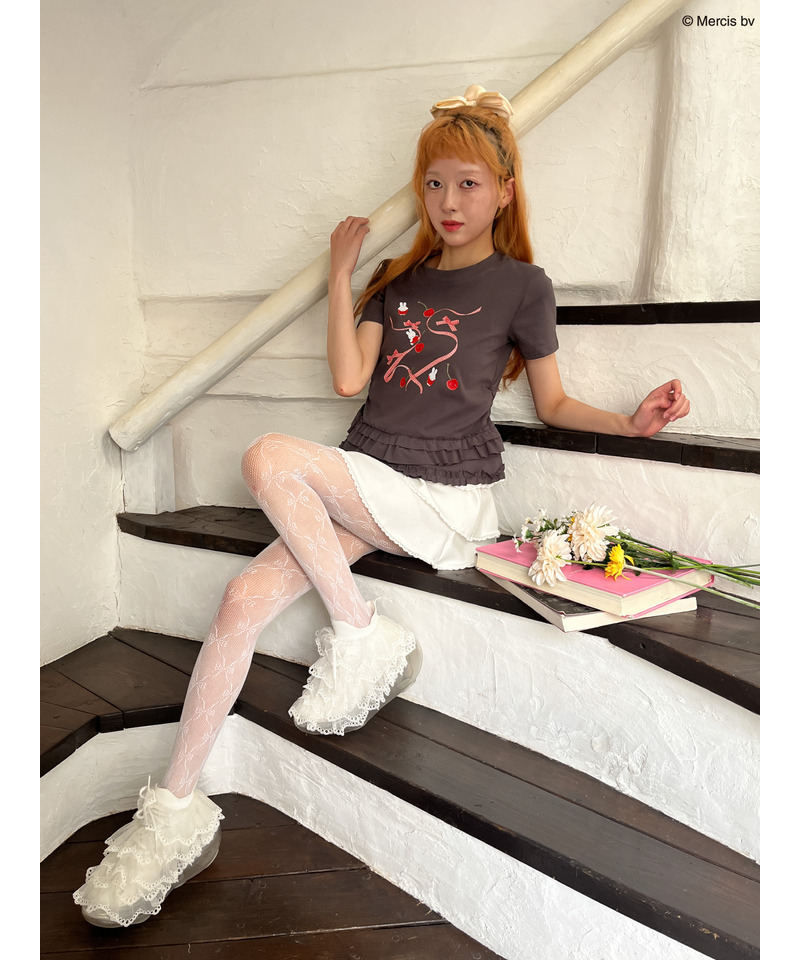 【miffy】Lovely Ribbon TEE 詳細画像 ブラック系 5
