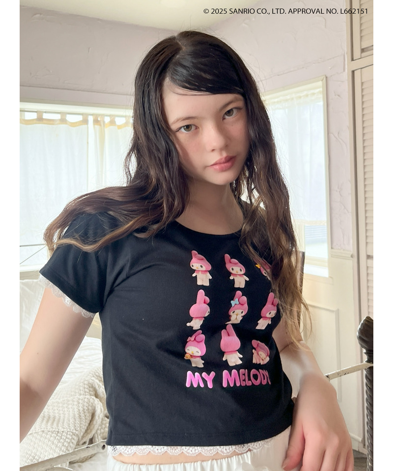 【MY MELODY】 ENCYCLOPEDIA TEE  詳細画像 ブラック 7