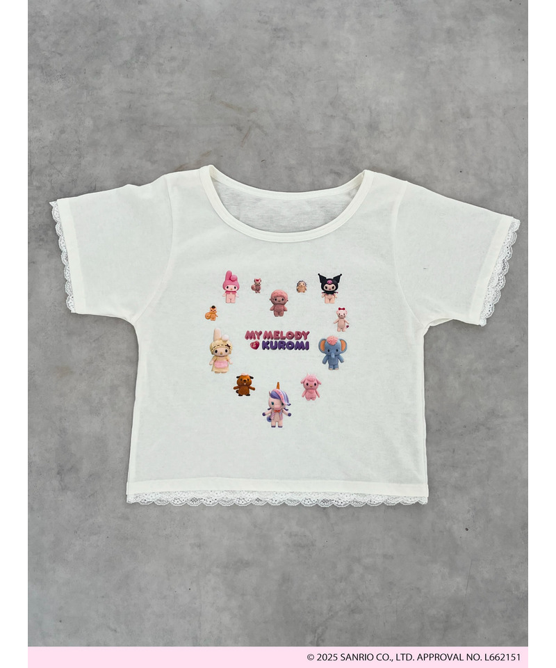【MY MELODY & KUROMI】 HEART  ENCYCLOPEDIA TEE  詳細画像 オフホワイト 10