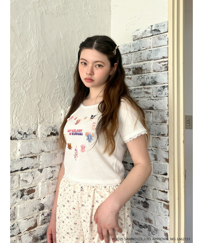 【MY MELODY & KUROMI】 HEART  ENCYCLOPEDIA TEE  詳細画像 オフホワイト 9