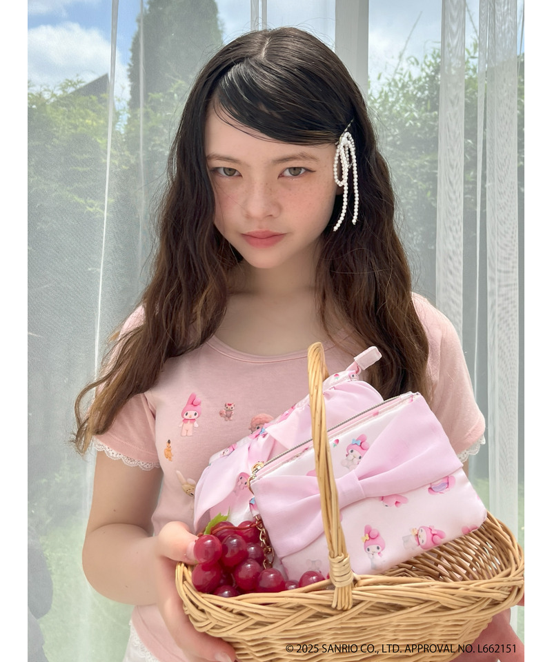 【MY MELODY & KUROMI】 HEART  ENCYCLOPEDIA TEE  詳細画像 ピンク 11