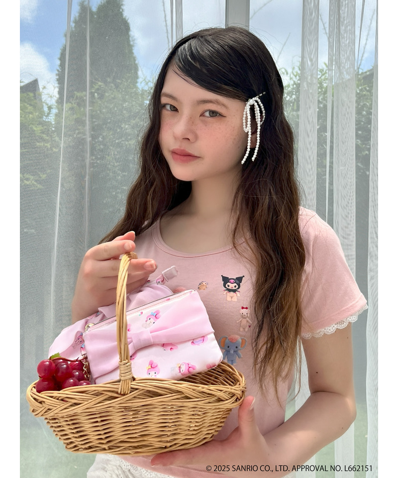 【MY MELODY & KUROMI】 HEART  ENCYCLOPEDIA TEE  詳細画像 ピンク 13