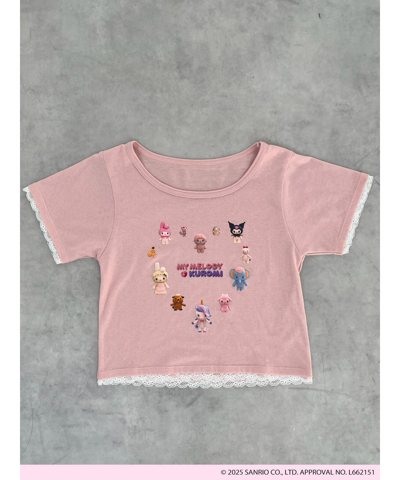 【MY MELODY & KUROMI】 HEART  ENCYCLOPEDIA TEE  詳細画像 ピンク 14