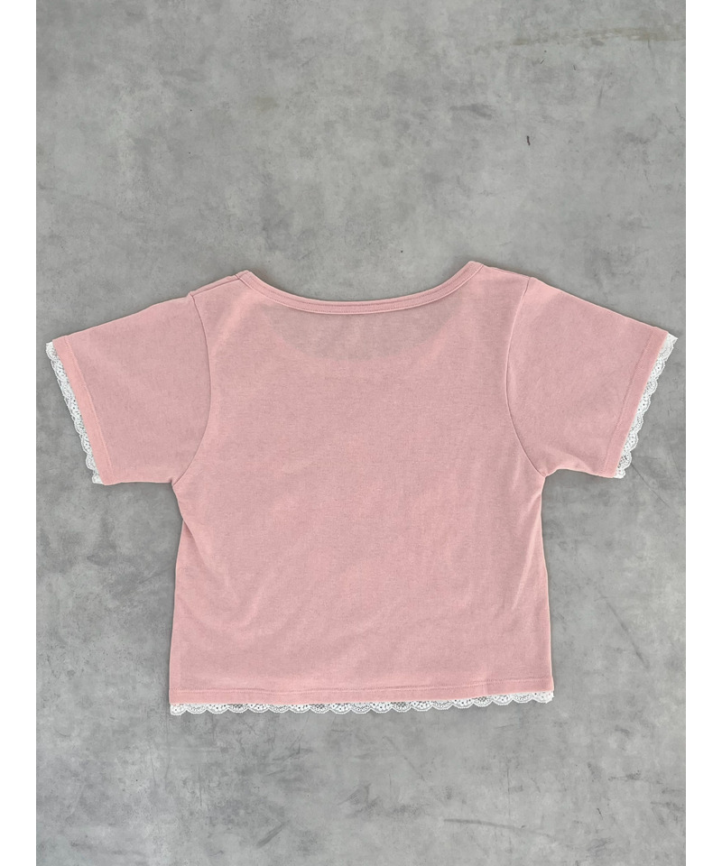 【MY MELODY & KUROMI】 HEART  ENCYCLOPEDIA TEE  詳細画像 ピンク 15