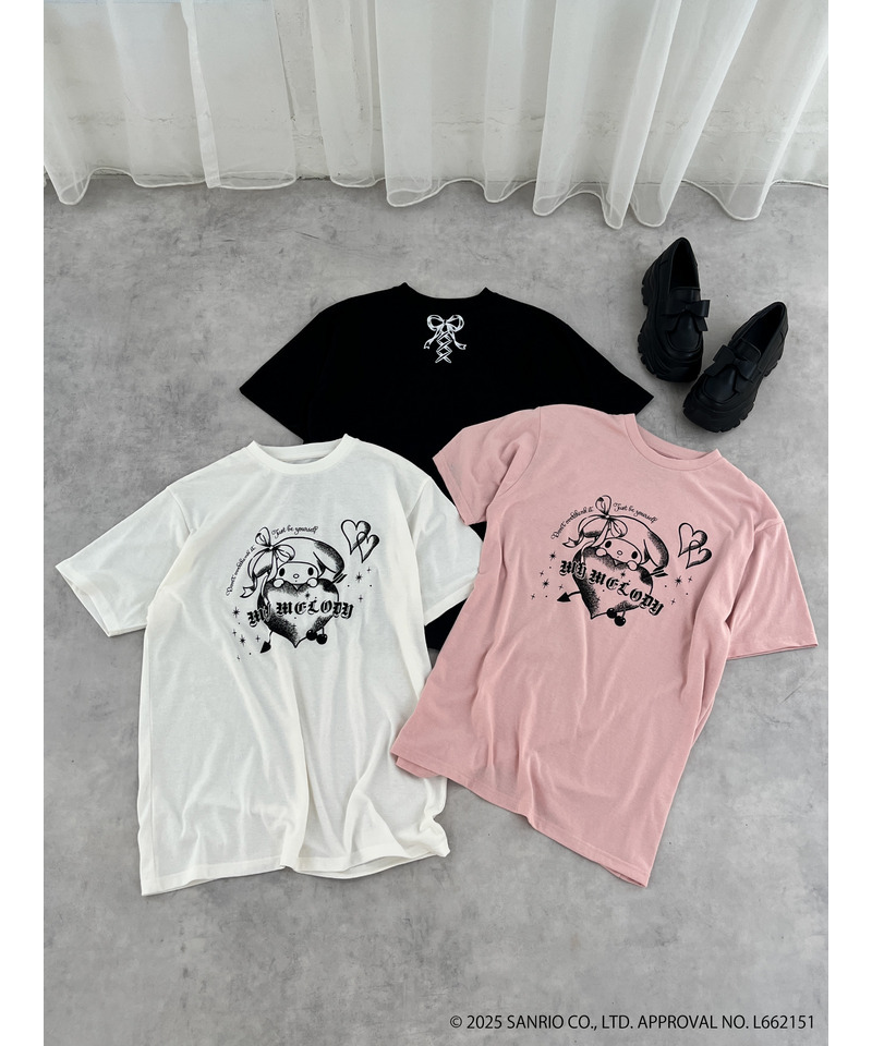 【MY MELODY】GRAPHICAL TEE  詳細画像 ピンク 22