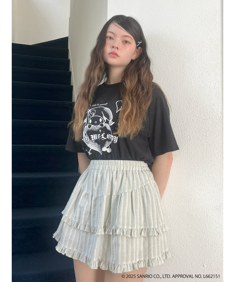 【MY MELODY】GRAPHICAL TEE  詳細画像 ブラック 10