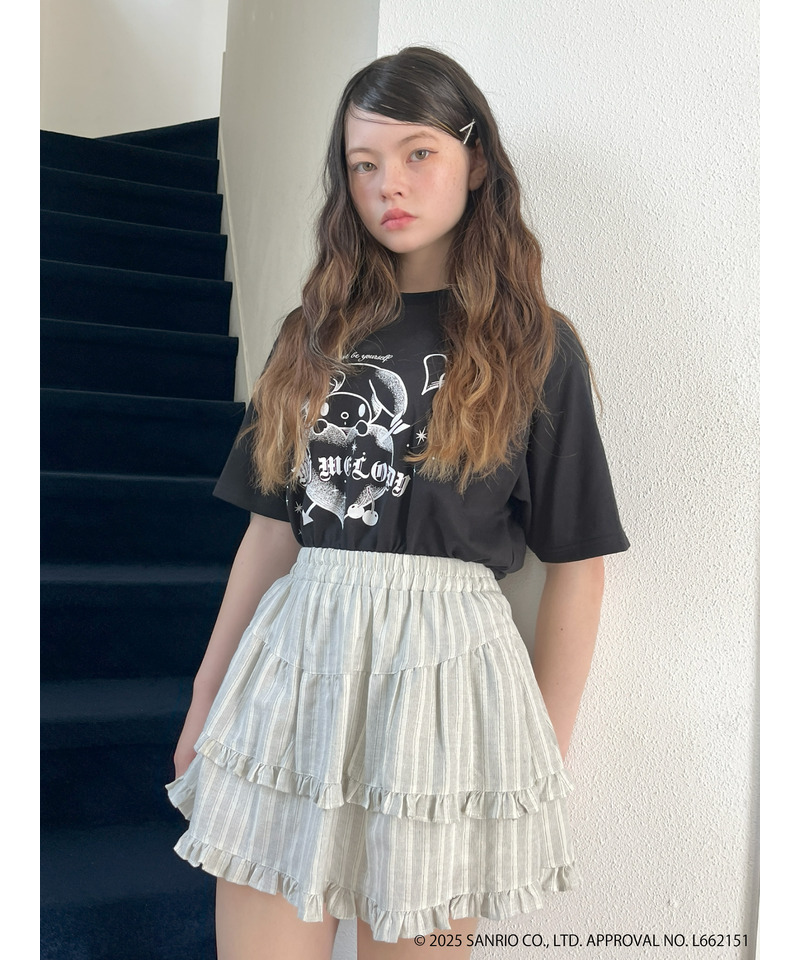 【MY MELODY】GRAPHICAL TEE  詳細画像 ブラック 12