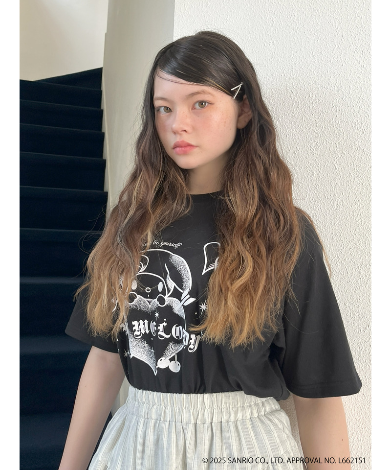 【MY MELODY】GRAPHICAL TEE  詳細画像 ブラック 13