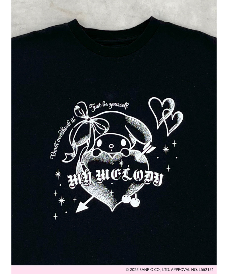 【MY MELODY】GRAPHICAL TEE  詳細画像 ブラック 2