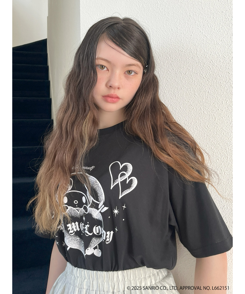 【MY MELODY】GRAPHICAL TEE  詳細画像 ブラック 22