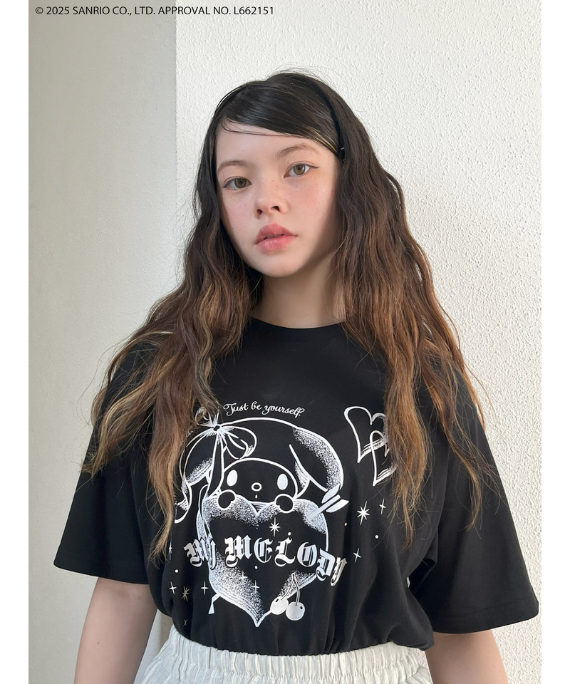 【MY MELODY】GRAPHICAL TEE  詳細画像 ブラック 24