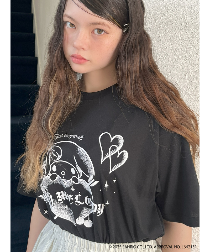 【MY MELODY】GRAPHICAL TEE  詳細画像 ブラック 4