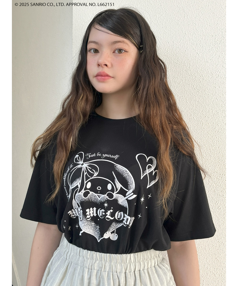 【MY MELODY】GRAPHICAL TEE  詳細画像 ブラック 5